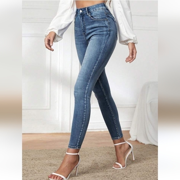 SHEIN Denim - SHEIN High Waisted Skinny Jeans Size Large